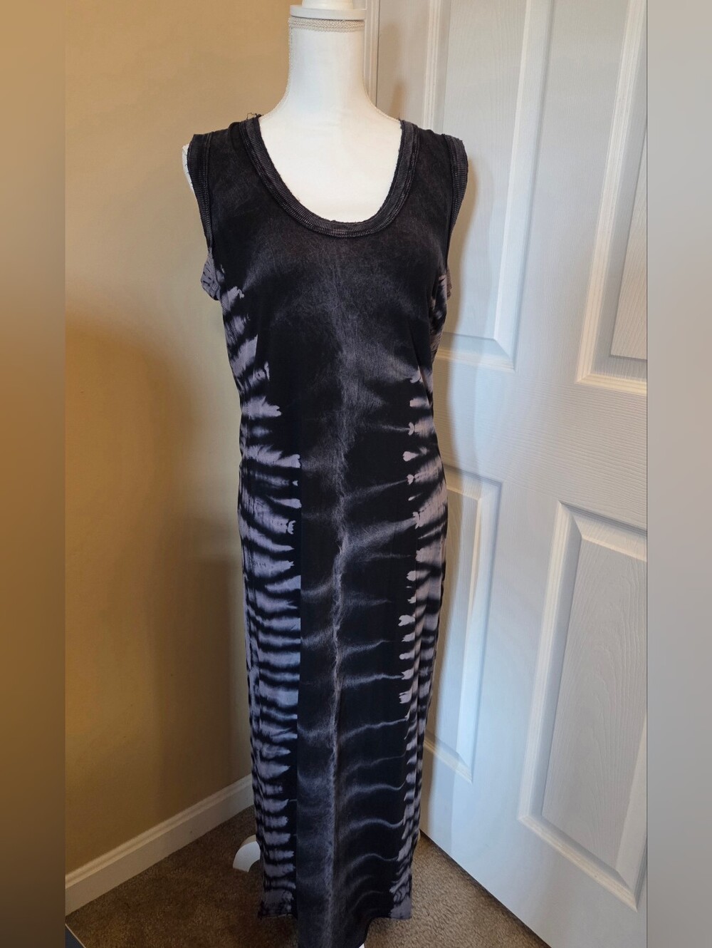 Raw Earth Wild Sky Organic Cotton Maxi Tie Dye Dress